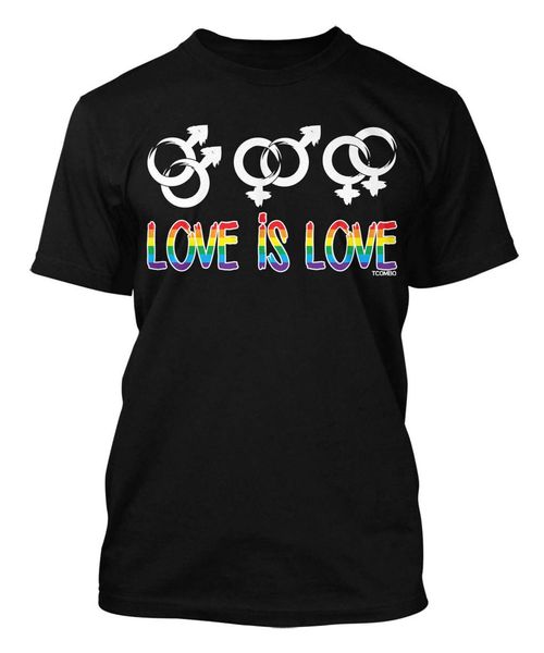 

love is love rainbow gay lgbt pride normal men's t-shirt cotton for men tee shirt short sleeve hip hop clothes