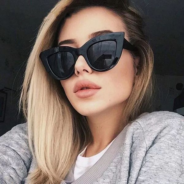 

cat eye sun glasses luxury designer sunglasses women 2020 womens sunglasses brand retro trendy uv400, White;black