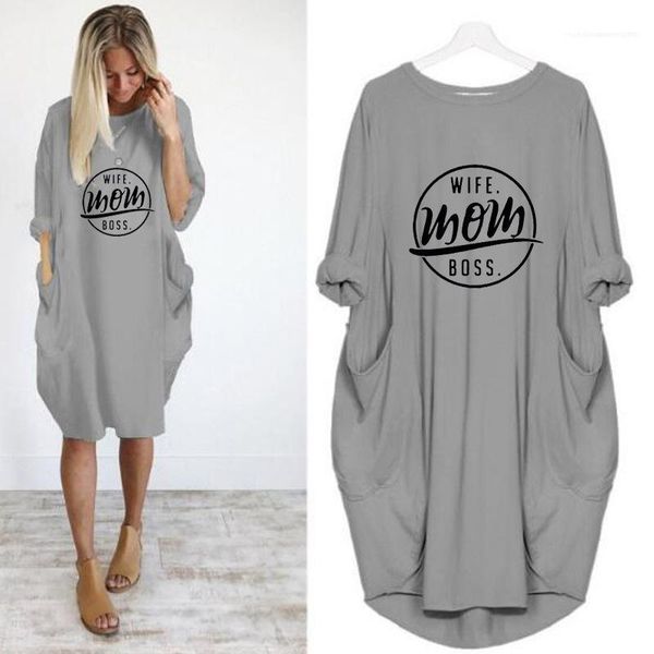 

dress crew neck short sleeve ladies dresses candy colored letter print dress solid color fashion womens, Black;gray