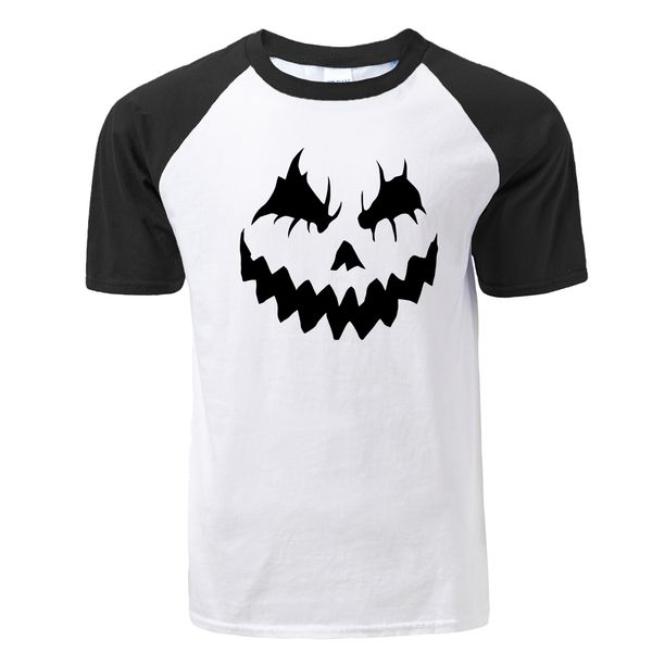 

2019 new halloween creepy evil face funny men t shirts summer cotton casual men's short sleeve raglan t-shirt hip hop t shirt