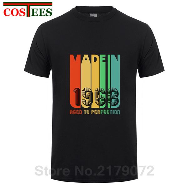 

vintage made in 1968 t shirt men aged to perfection 1968 t-shirt retro father's day dad birthday gift thanksgiving teeshirt