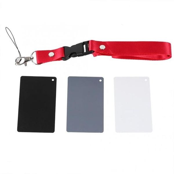 

consumer electronics fotografia 3 in 1 18% digital pgraphy exposure color gray/white/black balance card set with strap p studio