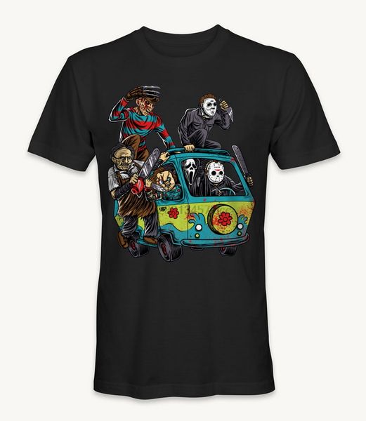 

scooby doo scary faces villains tee t shirt funny o neck t-shirt