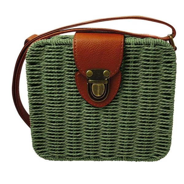 

женский solid color fashion girl сумка солома плетение площадь crossbody сумка диких плечи дама доставка вскользь сумок посланника
