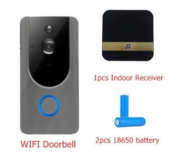 

wireless battery powered smart doorbell camera smart video door bell dhl free