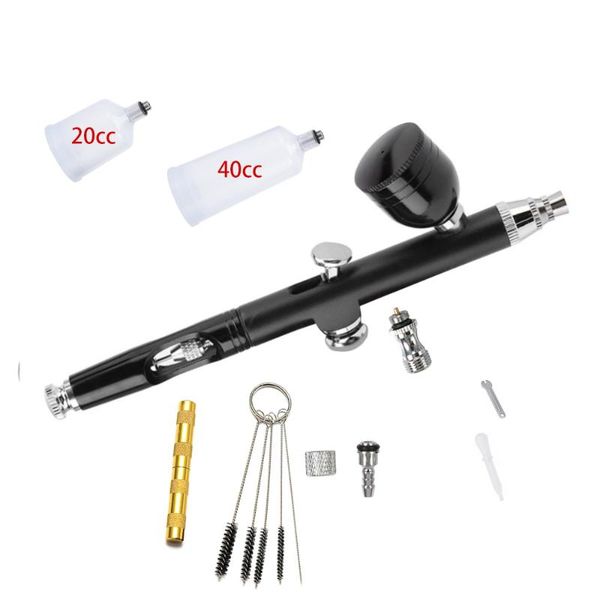 

дешевые 20cc 40cc mini dual action спрей аэрографа насос ручка для краски макияжа nail art татуировки торт игрушка модель