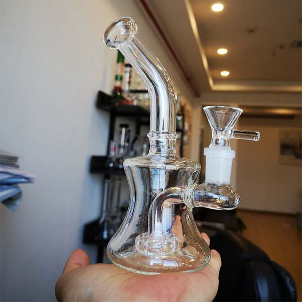 HOCHAHS Küçük Bong Lastik PERC Su Borusu ile 14 mm Ortak Kuru Kase Düşük Fiyatlar