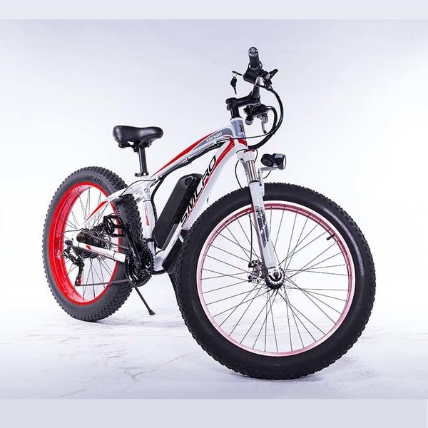 

xdc600 bafang 48v 1000w motor 26 inch snow fat electric bike bicycle tire 26x4.0 17.5ah sam sung battery, Silver;blue