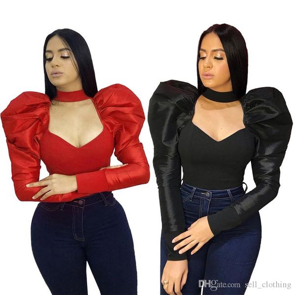 

plus size 3xl women winter coat fashion v neck puff sleeve solid color hoodies black red womens clothing 2088, Black;gray