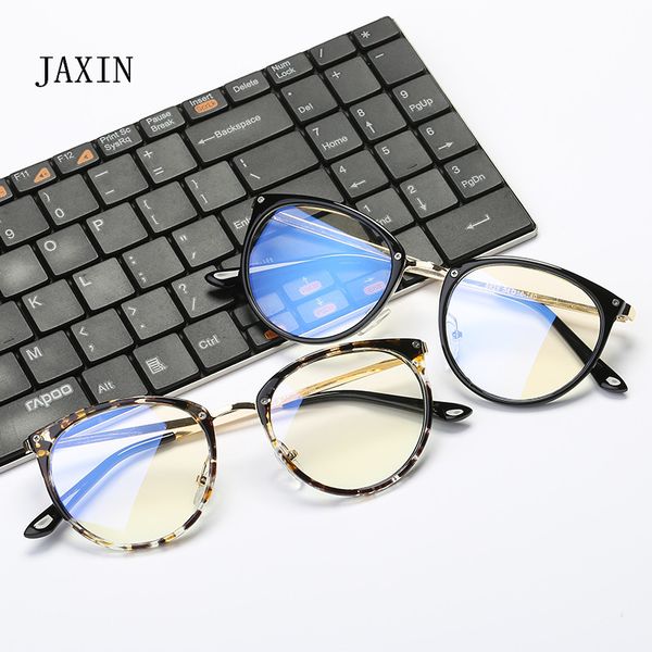 

jaxin classic versatile computer goggles glasses women retro trend sunglasses men brand design radiation glasses uv400 okulary, White;black