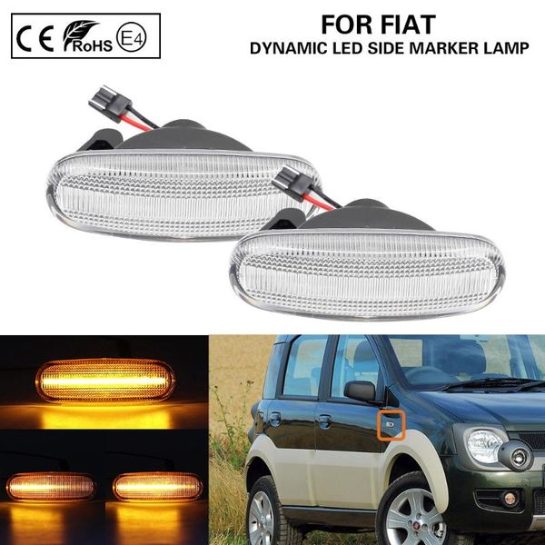 

for panda punto evo hatchback stilo grande punto qubo idea linea multipla dynamic clear led side marker light turn signal