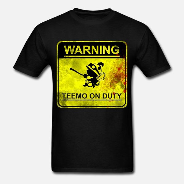 

men tshirt warning teemo on duty t shirt women t-shirt tees top