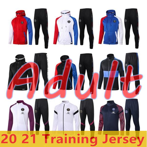 

tracksuit 2020 2021 paris hoodie jacket survetement 19 20 21 paris cavani mbappe football jackets air jordam soccer tracksuit, Black