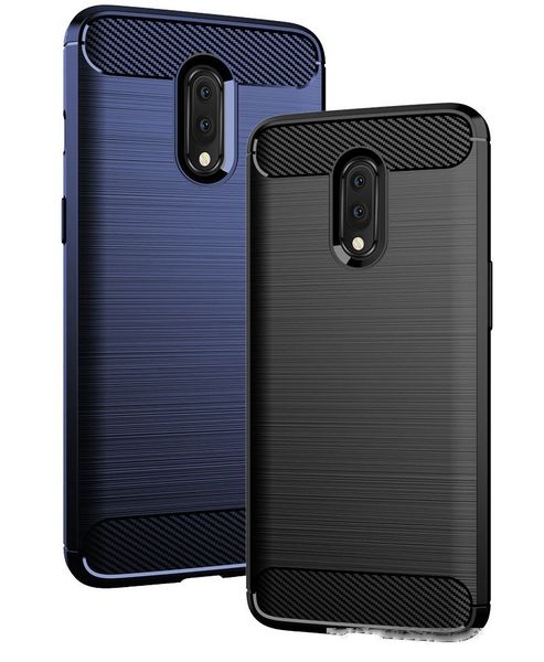 

20pcs brushed slim armor silicone case for oneplus 6 6t 7 pro cases cover fundas capas coque hoesje kryt tok etui custodia carcasas