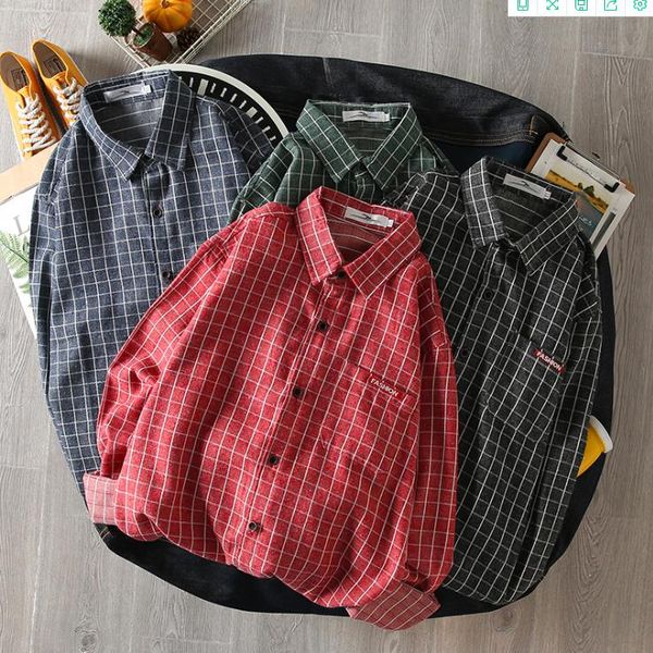

men's casual shirts men shirt plaid simple design long sleeve korean autumn fashion cotton mens soft comfort camisas de hombre, White;black