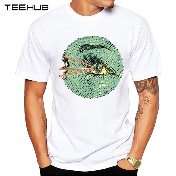 

new arrivals 2019 teehub cool men's fashion bullseye design t-shirt short sleeve o-neck hipster tee