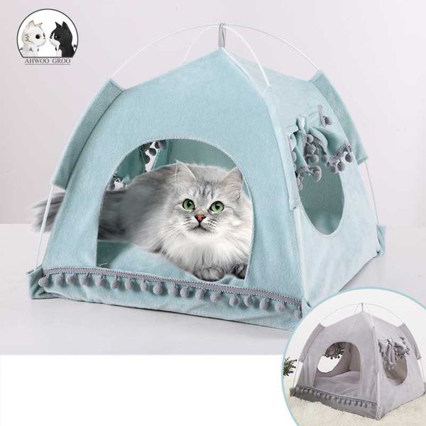 

cat beds & furniture princess tent house sweet breathable dog bed cave removable pet nest soft with cushion high quality