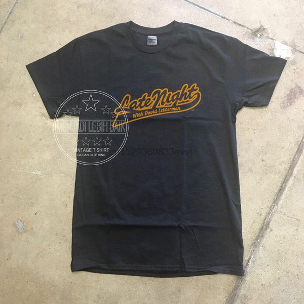 

vintage 1980-е годы поздняя ночь с дэвида леттермана футболка перепечатки. s-xxl