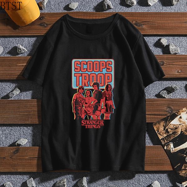 

summer t-shirt stranger things loose fun printing harajuku loose casual chic short-sleeve men's clothing