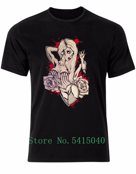 

sexy zombie blooded розы mens t-shirt tee shirt ak17 мультфильм футболка мужчины новая мода мужская тенниска сыпучие размер top ajax
