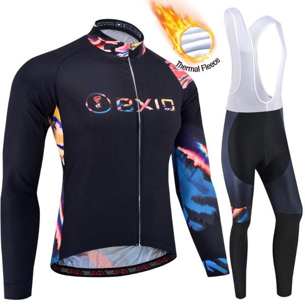 

bxio термальной ватки задействуя одежда зима теплая полный zipper с длинным рукавом велосипед hombre 212, Black;blue