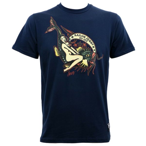 

sailor jerry татуировки улет пинап slim fit navy t-shirt s-2xl new