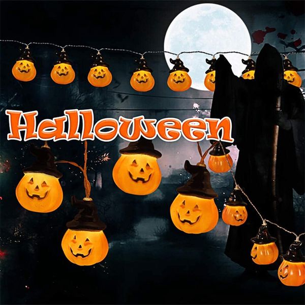 

halloween light string 1.5 meters 10 lamps ghost spider pumpkin lamp string ghost festival atmosphere decoration led light string vt1664-1