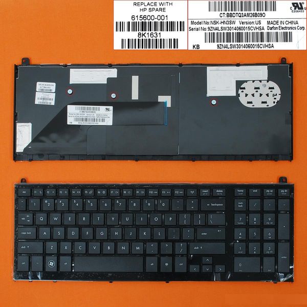 

lapkeyobard replacement for hp probook 4520 4520s 4525s 4525 black with frame us layout repair keyboard