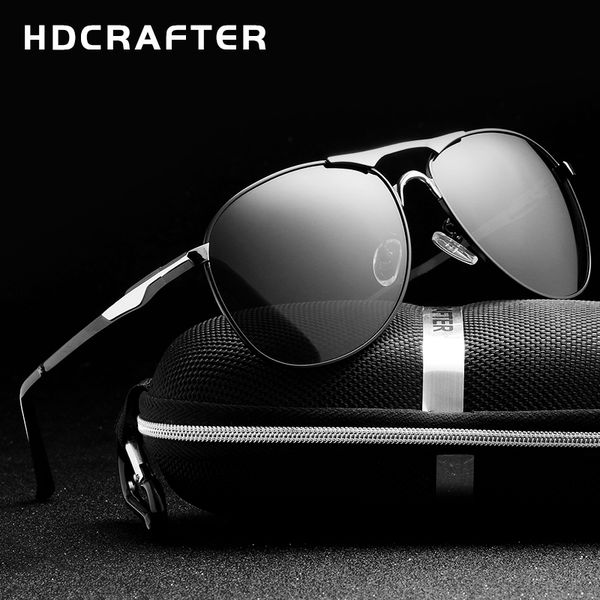 

sunglasses hdcrafter brand designer cool polarized men's eyewear uv protection masculino, White;black