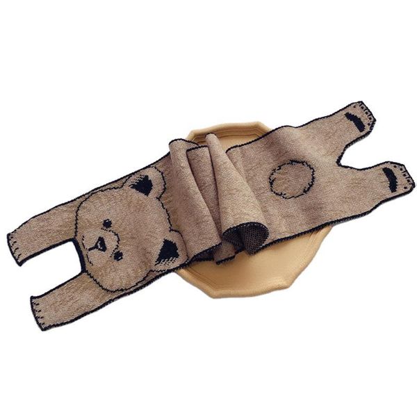 

scarves 2021 autumn winter cartoon bear woolen knitted scarf girls casual long child neck warmer kids boys neckerchief, Blue;gray