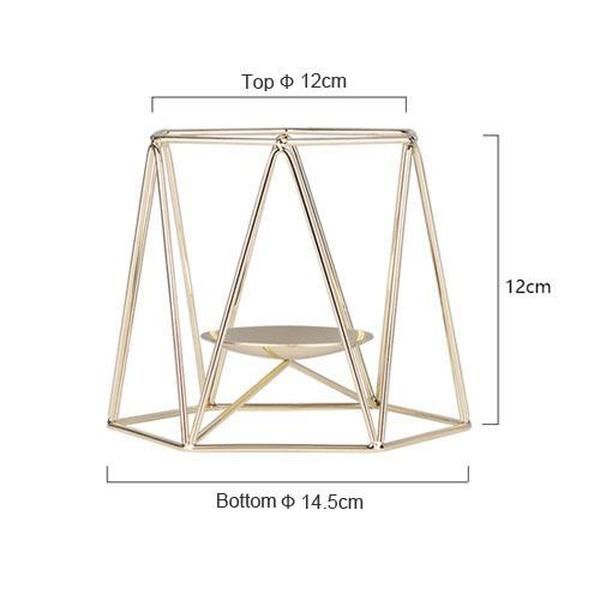 

geometric metal candle holder modern gold iron candle stand nordic simplicity home decor for wedding dining events