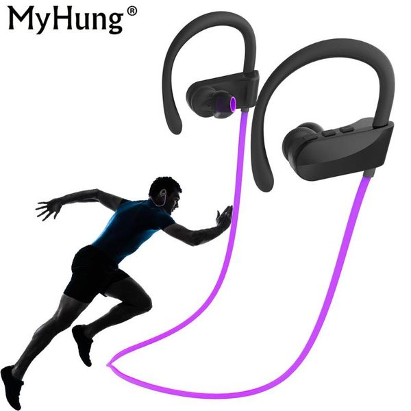 

sports bluetooth earphone ear hook wireless headphone noise calcelling portable headsets sweatproof with mic for phone car