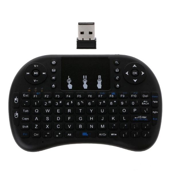 

2.4ghz mini wireless i8 remote intelligent controller keyboard three-color backlight touchpad flying mouse for android tv ps3 gift