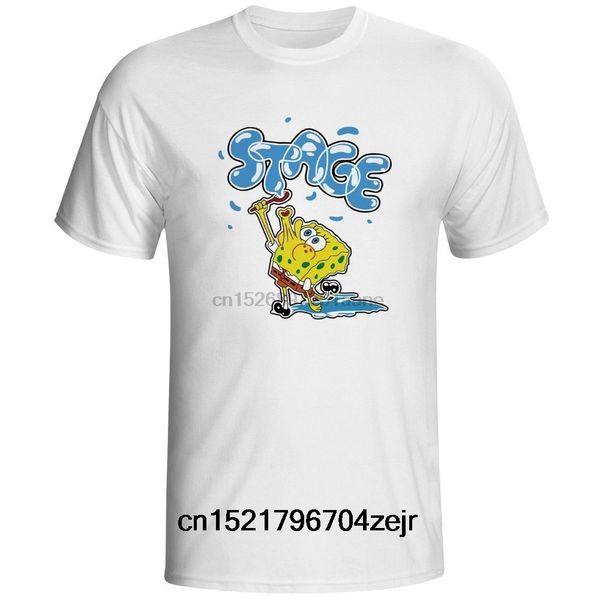

men t shirt anime cartoon sponge bob bubble printed fashion summer style brand tshirts t-shirt women