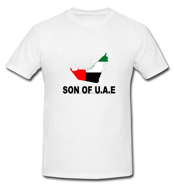 

son of united arab emirates uae u.a.e national flag map t-shirt white