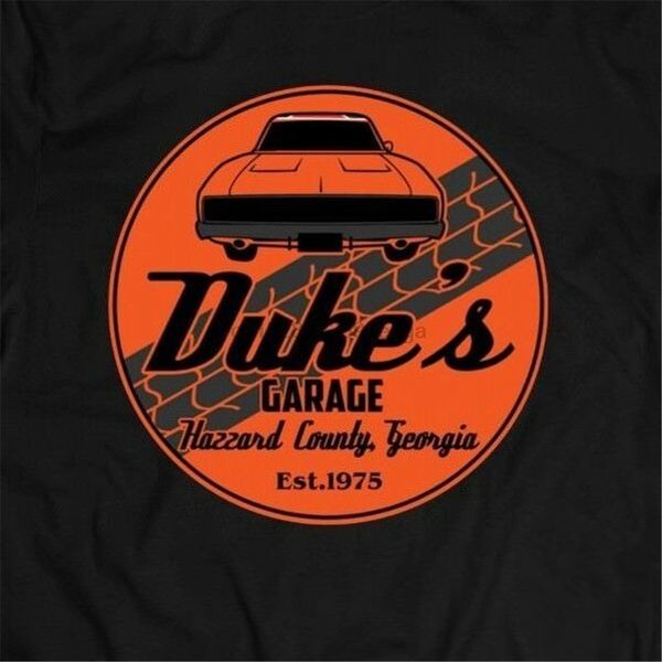 

dukes garage dukes of hazards movie t-shirt full front design new funny tee shirt
