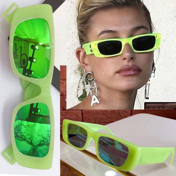 

2020 official latest green sunglasses 0516s ladies special uv400 protection ladies retro small square frame with original box, White;black