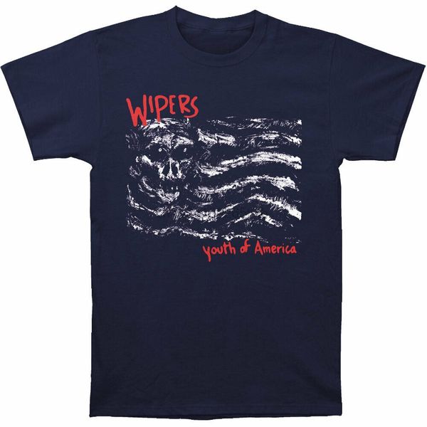 

wipers mens youth of america slim fit t-shirt navy