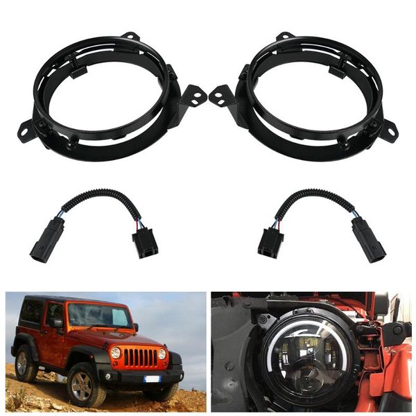 

7 inch round led headlight auto headlight mounting bracket rings metal for wrangler jl jlu 2020-2020 headlamp bracket
