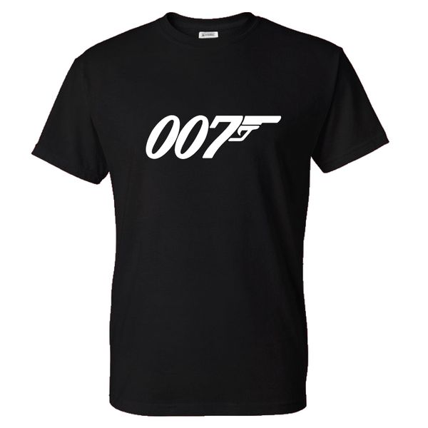 

spring summer trendy 007 t-shirt solid color printed men women streetwear fashion tshirt james bond cotton hip hop t shirt