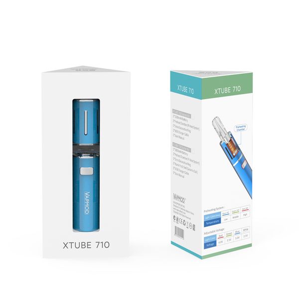 

Original Vapmod Xtube 710 Preheat Battery Kit 900mAh Variable Voltage Battery fit 510 thread tank vape Cartridge for Thick oil vaporizer