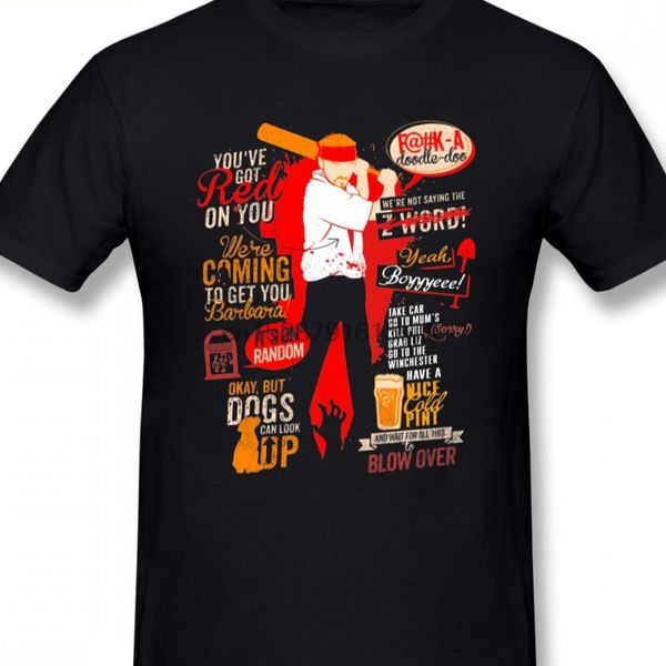 

2020 new shaun of the dead t shirt camiseta t shirts for men cotton crewneck oversize short sleeve custom men shirts