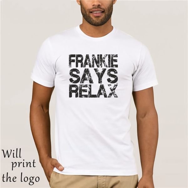 

frankie says relax distressed logo mens t shirt - birthday retro fancy dress 80s