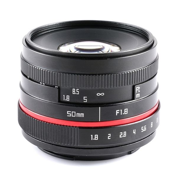

50mm f/1.8 fx mount apsc f1.8 camera lens for fujifilm fx xt10 xt2 xt1 xa3 xa2 red