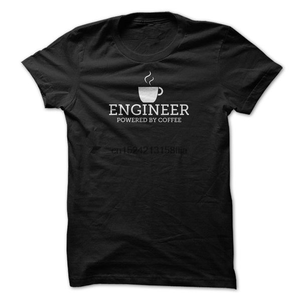 

engineer - powered by coffee - funny t-shirt - made on demand in usa(1