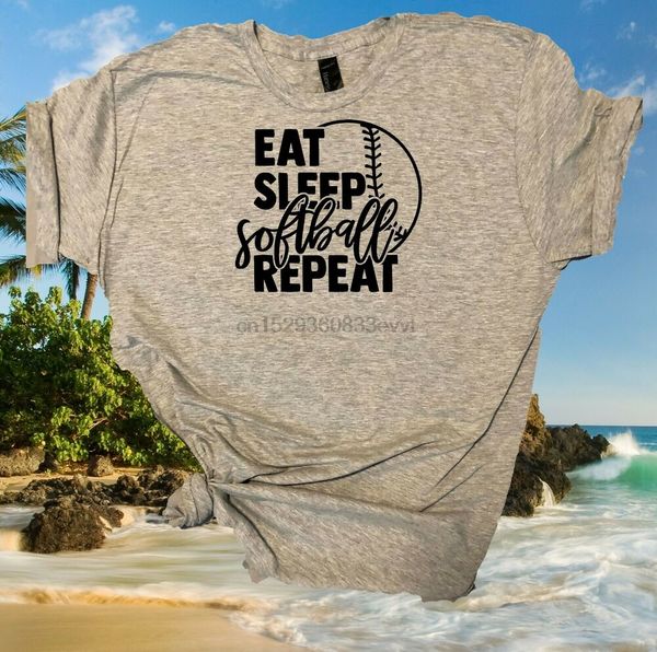 

eat sleep repeat sports t shirts in gray