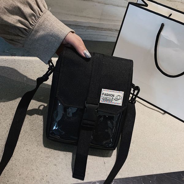 

new ladies preppy style messenger bag women canvas shoulder cossbody bags nylon solid small square bag female fashion wild bags