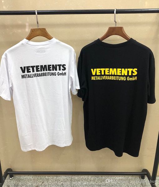 

Europe France High Quality Vetements Tshirt Hip Hop metallic Design T Shirts Men Women Clothes Casual Cotton Tee Top