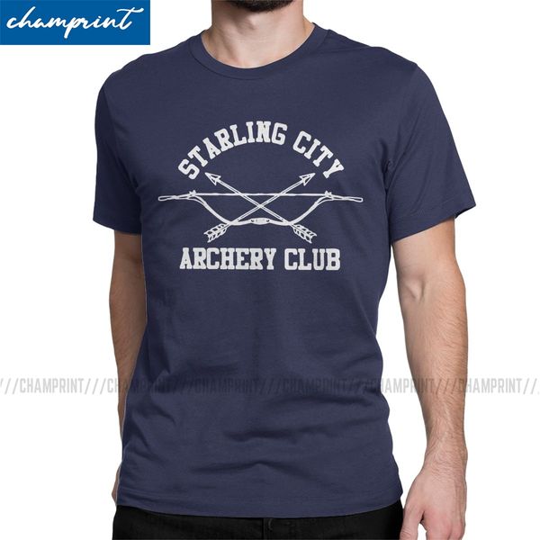 

men's starling city archery club arrow ollie queen t shirt bow archer hunting sports cotton clothes fashion plus size t-shirts