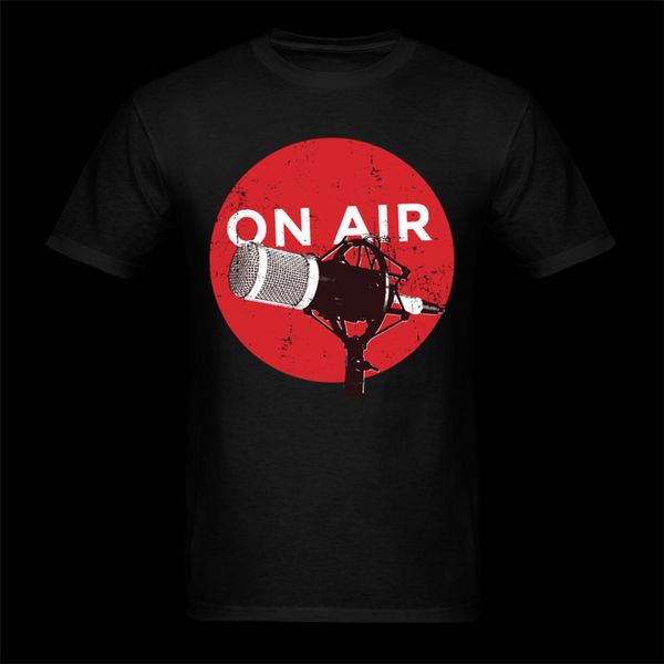 

micro on air music sound studio men's t-shirt tee shirt jogging running casual